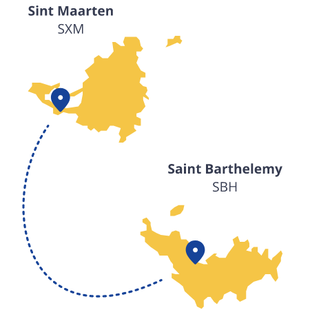 Flight St Maarten Juliana to Saint Barts